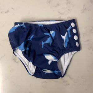 EUC Hanna Andersson Shark Swim Bottoms, 6-12 mos